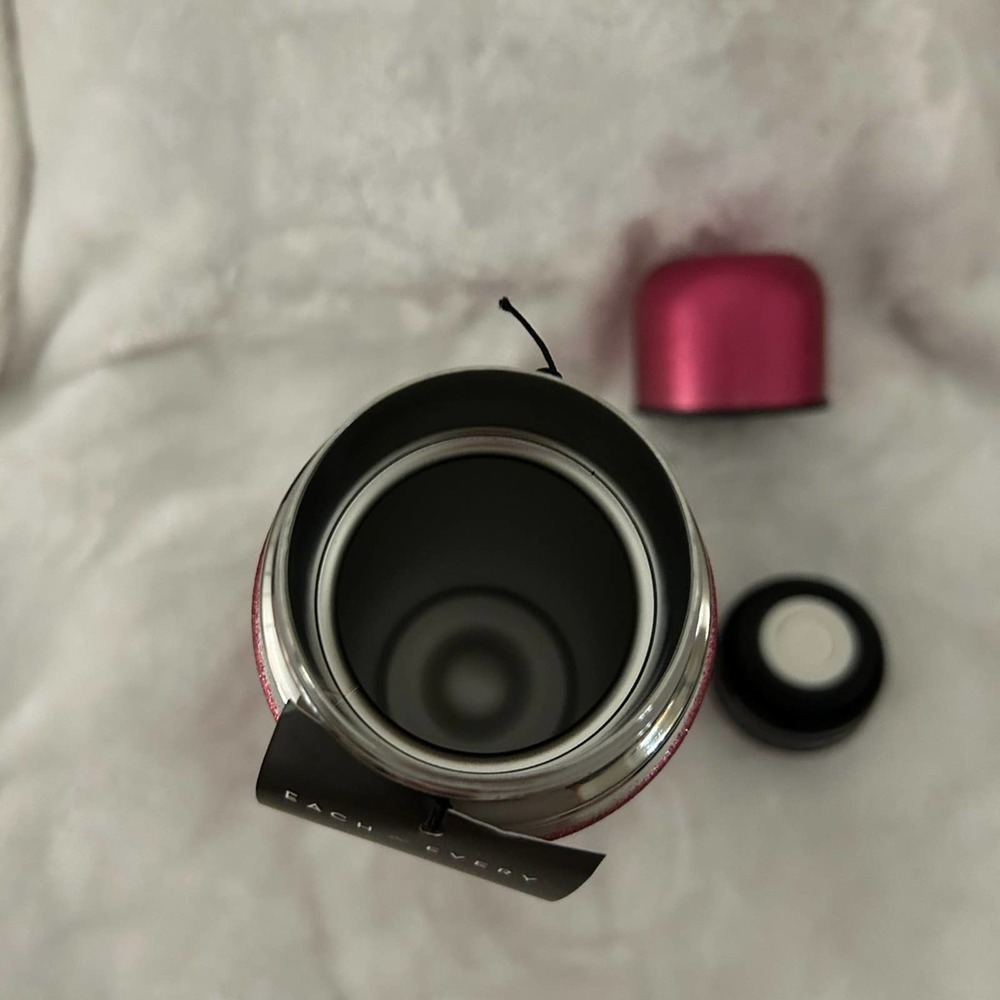 BLING HOT PINK FUCHSIA GLITTER 32 OZ STAINLESS STEEL INSULATED TRAVEL THERMOS - Picture 9 of 12